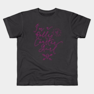 I'm A Roller Coaster Girl, Female Amusement Park Enthusiasts Kids T-Shirt